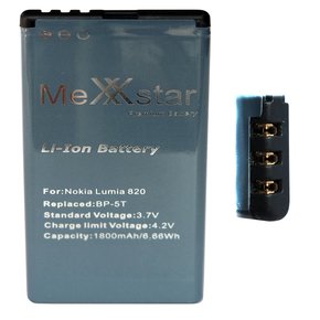 MeXXstar Batterie für Nokia Lumia 820 / BP-5T (1800mAh/6,66Wh)
