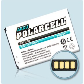 PolarCell Akku für LG G3, D855 / BL-53YH (3100mAh/11,8Wh)