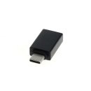 Adapter Slim - USB Type C (USB-C) Stecker auf USB-A 3.0 Buchse - OTG Support - schwarz